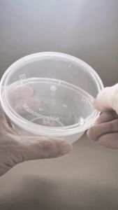 THINWALL MANGKOK BULAT 200ML WADAH MAKANAN PLASTIK PLUS TUTUP BENING SUMO (25 PCS)