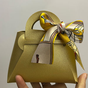 3pcs Leather Favour Bag With Scarf For Wedding Party Decoration Baby Shower Ramadan Eid A Gift For My Friend Packaging