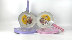NEW MAKCOOK crepes pan 20cm pastel lavender white marble series / wajan walik anti lengket / panci pembuat kulit risol