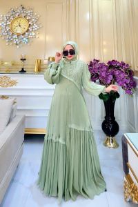 REALPICT COD DRESS SABRINA FREE FASMINA BY SITI ASOPUROH BAHAN FULL SHIMMER MIX BRUKAT TILE LD 110 PB 140 TERBARU TERMURAH BEST SELLER TANGAN PERTAMA KONVEKSI GAMIS PESTA / KONDANGAN PREMIUM