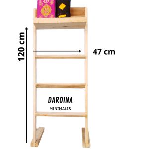 Tempat mukena dan sajadah rak peralatan sholat ladder hanger kayu minimalis