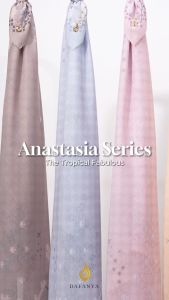 𝐃𝐀𝐅𝐀𝐍𝐘𝐀 - Anastasia Series Jilbab Motif Floral Kerudung Segi Empat Hijab Scarf bahan Voal Laser Cut