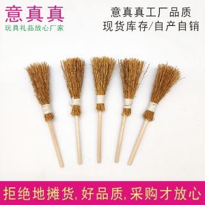 ไม้กวาดจำลองขนาดเล็กสำหรับฮาโลวีน ของตกแต่งบ้านตุ๊กตา ฉากจิ๋ว วัสดุทำมือ ของตกแต่งงานเทศกาล ของขวัญ