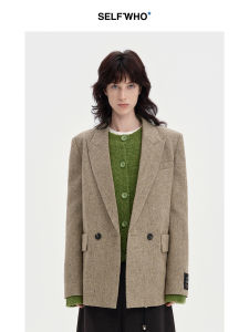Vintage Elegant Womens Suit Jacket Loose Fit