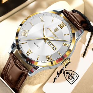 POEDAGAR | POEDAGAR Trendy Man Clock Leather Date Week Quartz Men Wristwatch Waterproof Luminous Business Casual Mens Watches Reloj Hombre