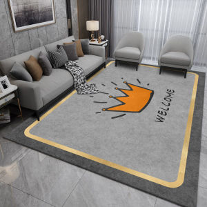 Modern Minimalist Living Room Carpet Sofa Coffee Table Bedroom Full Coverage Non-Washable Dust Cleaning Area Rug Pad