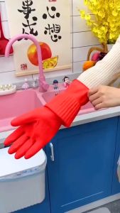 ELASTIS IGM BESAR PANJANG Sarung Tangan Karet Cuci Piring Baju KimiaSarung Tangan Latex Sebaguna/SARUNG TANGAN KARET TEBAL MURAH / SARUNG TANGAN CUCI PIRING BERKEBUN ANTI SELIP/GLOVES/SARUNG TANGAN KARET /Sarung Tangan panjang Karet Latex Silikon Rubber
