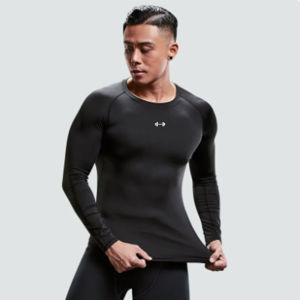 Men Running Compression T-shirt Long sleeves Sport Tees Gym Fitness Sweatshirt Male Jogging Tracksuit Homme Athletic Shirt Tops