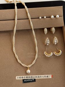 Retro Elegant Double Layer Wrapped Pearl Necklace Luxury French Style Light Luxury Small Audience New Arrival 9 Discount