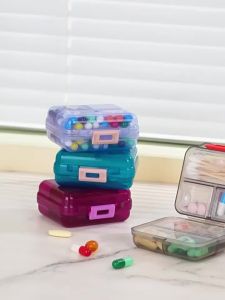 New Hot Mini Premium Portable Travel Weekly 8 Grids Pill Box Cases Container Organizer Storage for Vitamin Medicine Fish Oils