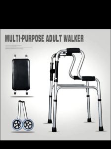 LUGG【Local delivery】Adult Walker Stainless Steel Walker Crutch Cane Tungkodthe Walker For Elderly Handicapped Walker Multifunctional rehabilitation walker