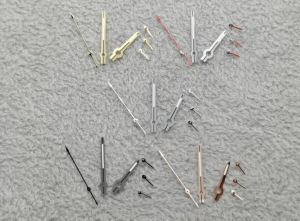 High Quality 6Pins VK63 Watch Hands Silver Black Gold Rose Hands Green Luminous Watches Pointers Fit VK63 VK63A Quartz Movement