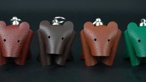 Móc Khóa Trang Trí Da Thật Hình Chó Con LEALUX DOG KEYCHAIN