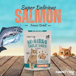 ฟรีซดขนมแมว ขนมแมวไม่เค็ม 100% Purrfect Paw (ราคาประหยัด) บำรุงขน สุขภาพดี