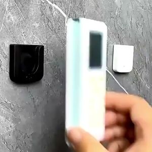 Strong Magnet Remote Control Holder Wall Mounted Telecontroller Hooks Organizer Space Saving