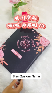 Alquran A4 Custom Nama Desain Untuk Anak Size Besar Sedang Hafazan Tahfidz Quran Terjemah Perkata Latin