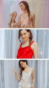 Đồ bộ mặc nhà Wananbe bộ short BSS09 dây vai dập lai bèo lạ mắt xinh xắn