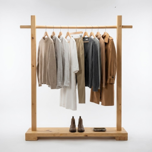 Wooden Simple Clothing Display Rack