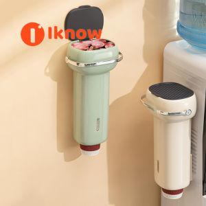 I know Paper Cup Holder Water Dispenser Automatic Cup Dropper Shelf Take Cup Holder Put Disposable Cup Water Cup Storage Box
