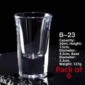 Home Use Small Whiskey Glass One-Piece Wedding Drinking Cup Crystal Glass Bullet Shaped Hard Liquor Cup Set Chinese Style