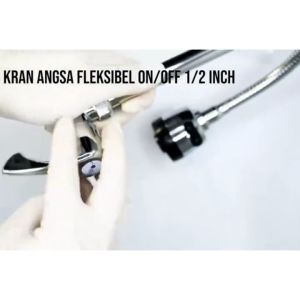 KRAN ANGSA CUCI PIRING FLEXIBLE 1/2 INCH CHROME TEMBOK HIGH QUALITY