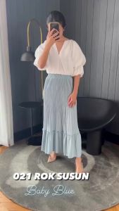 Rok plisket Susun / Rok Tumpuk / 021 / rok tingkat / rok rempel panjang / rok plisket panjang