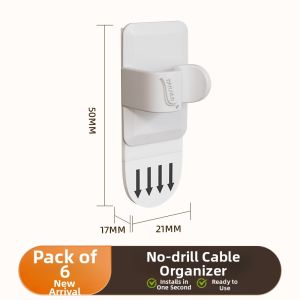 TAILI | Self-adhesive Cord Organizer No Drilling Wall Management