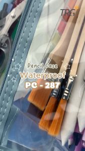 TRG Plastic Pouch PVC Zipper Pencil Case PC-287 - Tempat Kotak Pensil Tahan Air Alat Tulis Transparan TRG