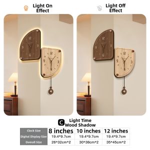 CTYLIGHTZ | Retro Double-Sided Corner Clock with Perpetual Calendar and Illumination