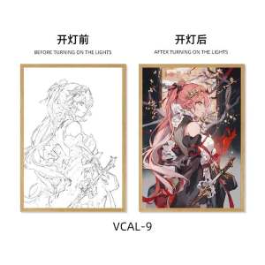 บอร์ดไฟส่องสว่างของเล่นโมเดล ของขวัญวันเกิด รูปปั้น รูปภาพ ไฟตัวเล็ก บอร์ดสี ชุดกรอบรูป เหมาะกับผู้ชายและผู้หญิง