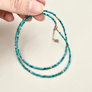 Chunhe New Chinese Style Green Turquoise Necklace Ultra Fine Rice Beads Clavicle Chain Unique Design High Sensation Fashion Jewelry