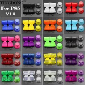 1Set Thumbstick Caps+L1R1 L2R2 Trigger Shoulder Buttons with Springs For PS5 DualSense BDM-010 V1.0 Replacement Repair Parts