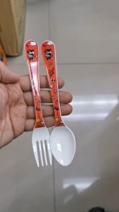 ช้อนส้อมเด็กเมลามิน SP/F359  ขนาด 6.25 นิ้ว ลายมิกกี้ คัพเพิล ตราซุปเปอร์แวร์