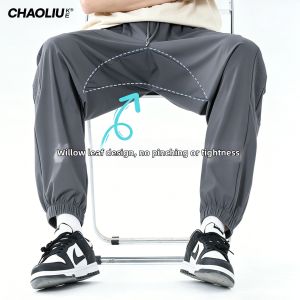 CHAOLIUKE | Summer Cooling Oversized Men Pants High Elasticity Loose Harem Joggers