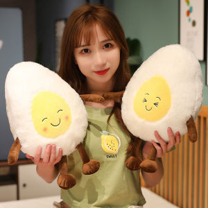 New winter plush toy doll cute boiled egg doll plush healing poached egg doll skin-friendly pillow ornament 38CM