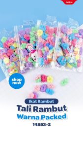 Ikat Rambut Anak Elastis & Pouch: Aksesoris Rambut Anak yang Praktis