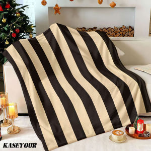 Beast Kingdom | Striped Style Winter Summer Flannel Blanket Throw Fleece Soft Fuzzy Plush Cozy Fleece Blankets for Sofa Ideal Gifts