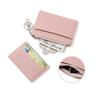 กระเป๋าใส่บัตรพนักงานเข้าประตูใหม่ปี 2025 หนัง PU พร้อมหัวเข็มขัดสำหรับผู้ถือบัตร กระเป๋าใส่เหรียญป้องกันการมองเห็น กระเป๋าใส่บัตรเดินทางบาง