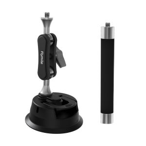Flymile Suction Cup Mount for DJI Nano/OSMO 360/Action 5 Pro/Insta360 X5/Ace Pro/Gopro Aluminum Alloy Car Windshield Holder