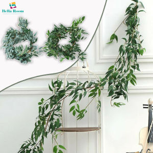 170cm Artificial Willow Leaves Greenery Garland String Simulation Faux Fake Plant Wall ourdoor Hanging Decoration for Garden Wedding Party