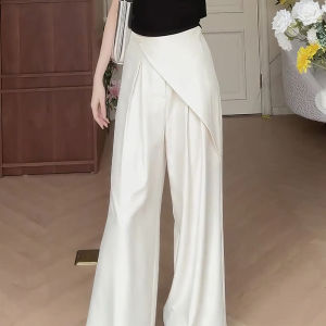 High Waist Wide Leg Suit Pants Womens Autumn New Style Trousers Trendy Design Casual Comfortable plus Size Fashionable
