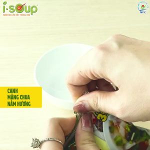 [THÙNG 20 LỐC] - NFC - Viên canh ăn liền sấy thăng hoa I-Soup hương vị Canh măng chua nấm hương ISoup ăn liền (35g/lốc)
