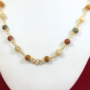 สร้อยคอหยกแท้สลับสี ความยาว 24 นิ้ว หยกเสริมดวง เสริมบารมี ดีไซส์สวย สวมใส่ได้ตลอด เรียบหรู ดูดี พร้อมส่ง