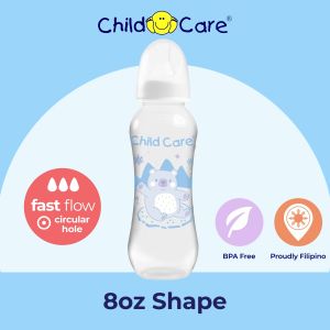 Child Care 8oz Standard Curve Baby Bottle For Girl by Pc Anti-Colic and BPA Free With Extra Nipples