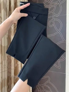 Stylish Slimming Narrow Straight Leg Trousers
