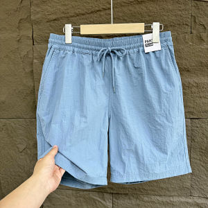 Lightweight Breathable Mens Outdoor Sports Shorts Elastic Waist Summer Casual Pants Quick Dry Waterproof Straight Leg Style