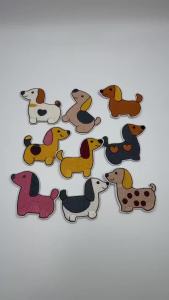 9Pcs Cartoon Dog Embroidery Patches Iron On Sew On Stickers Cute Pet Appliques for Kids Clothes Bags & DIY Crafts Decoration