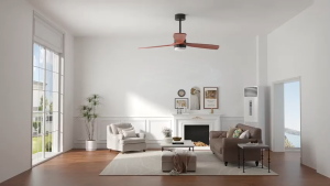 52-inch ceiling fan light silent variable frequency noise reduction fan 6 wind speeds reversible/with timer function DC pure copper motor suitable for villas balconies hotels living rooms living rooms and bedrooms.