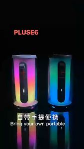 PLUSE6 TWS 360° RGB Light Effect Wireless Bluetooth V5.0 HiFi Sound Speaker Multi Function with Wireless Microphone