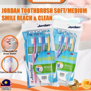 Jordan Adult Toothbrush Smile (4+2) - Soft / Medium & Hard Teeth Cleaning Teeth Care Berus Gigi 牙刷